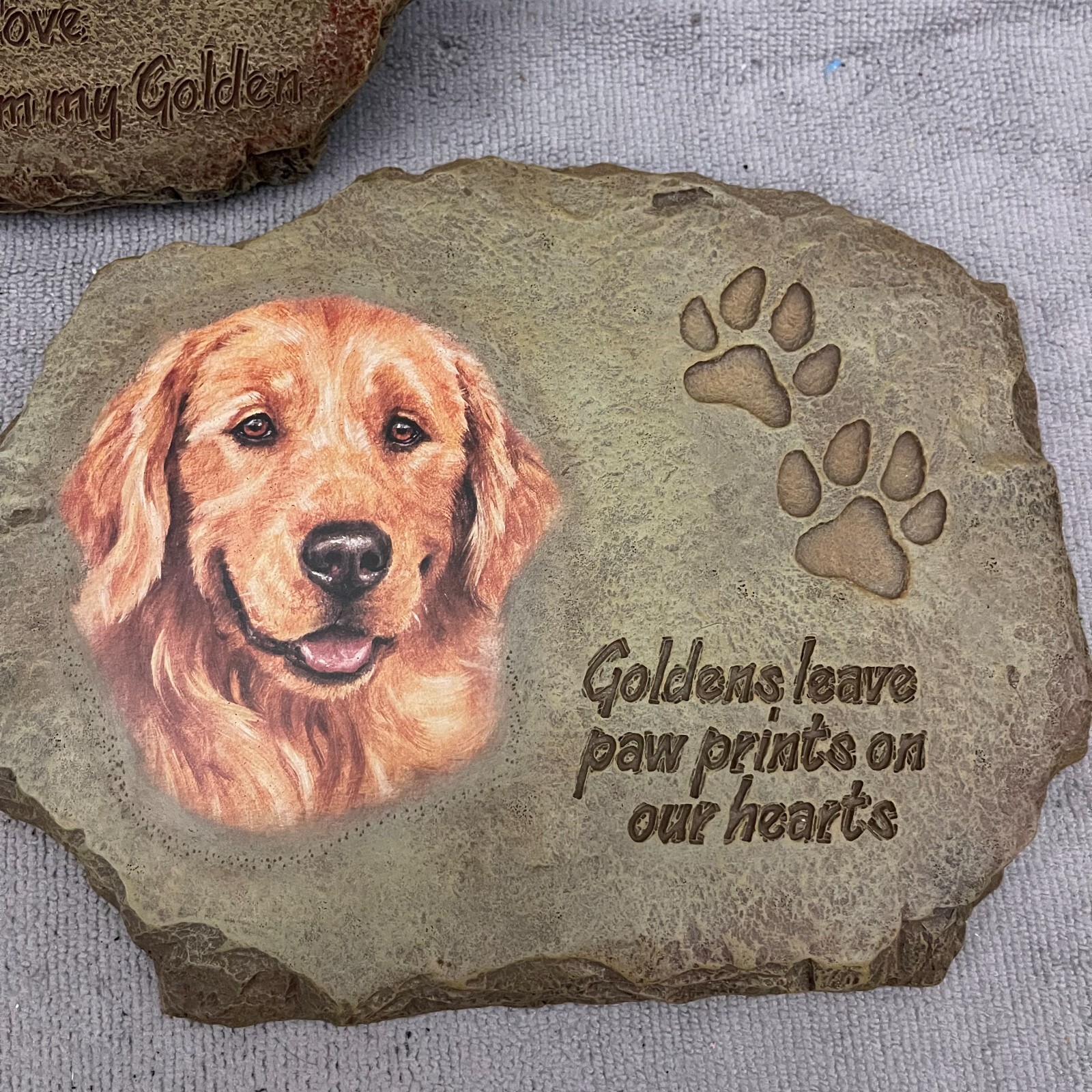 Golden: Forever in Our Hearts by Linda Picken Art Pet Memorial Portrait Set 0f 3