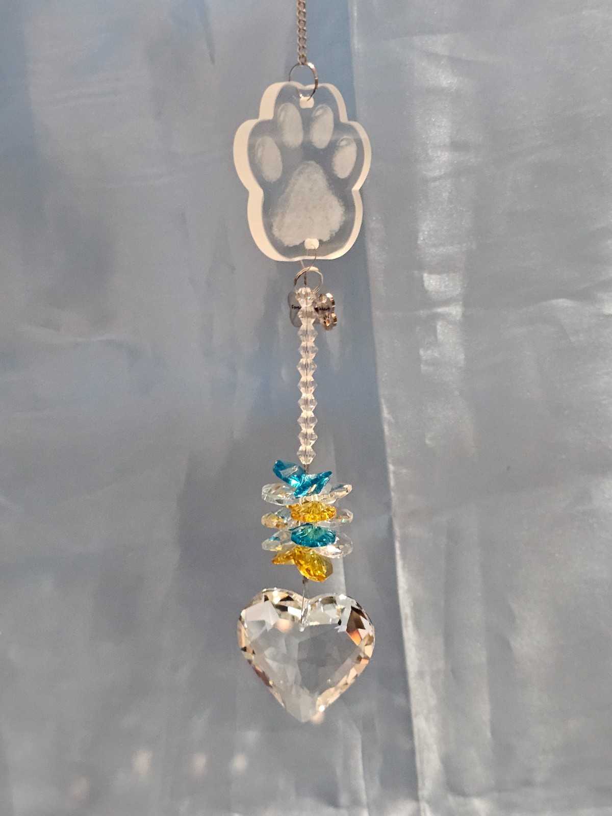 JASGARDE PET MEMORIAL SUNCRATCHER PET LOSS DOG PAW MEMORIAL GIFT WITH BOX – NEW