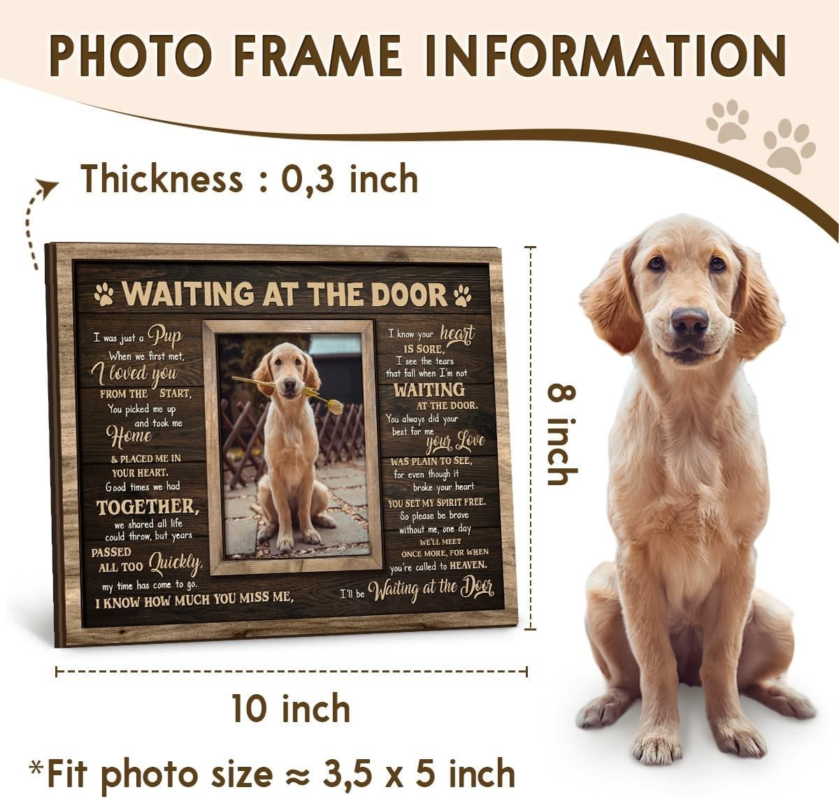 Beautifully Packaged Dog Memorial Frame – Comforting Keepsake for Pet Owners