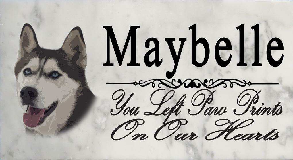 Customized Siberian Husky Memorial Stone Husky Dog Garden Outdoor Grave Marker