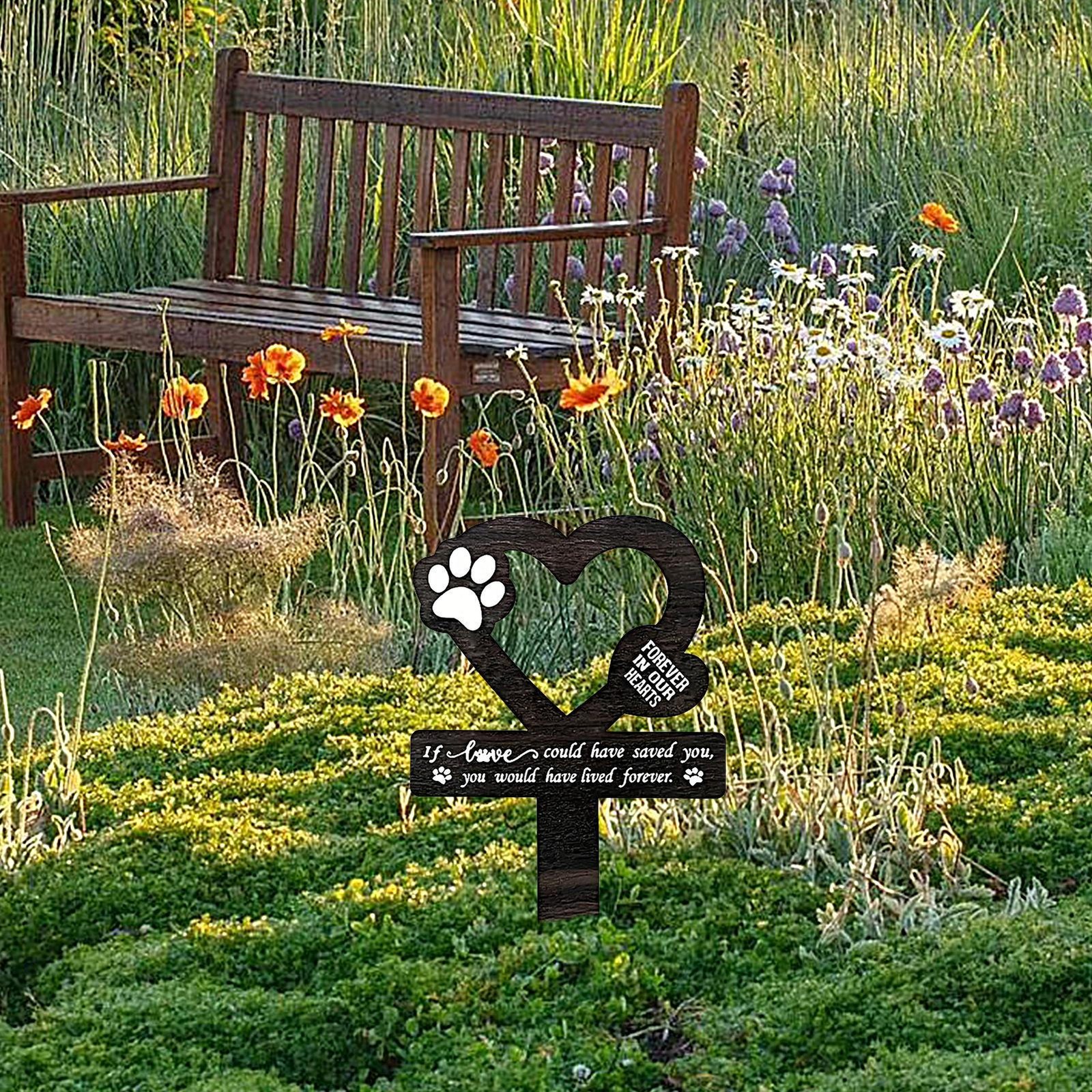 Pet Memorial Graves Markers Dog Cemetery Garden Memorial Stake Grave Decor Cross
