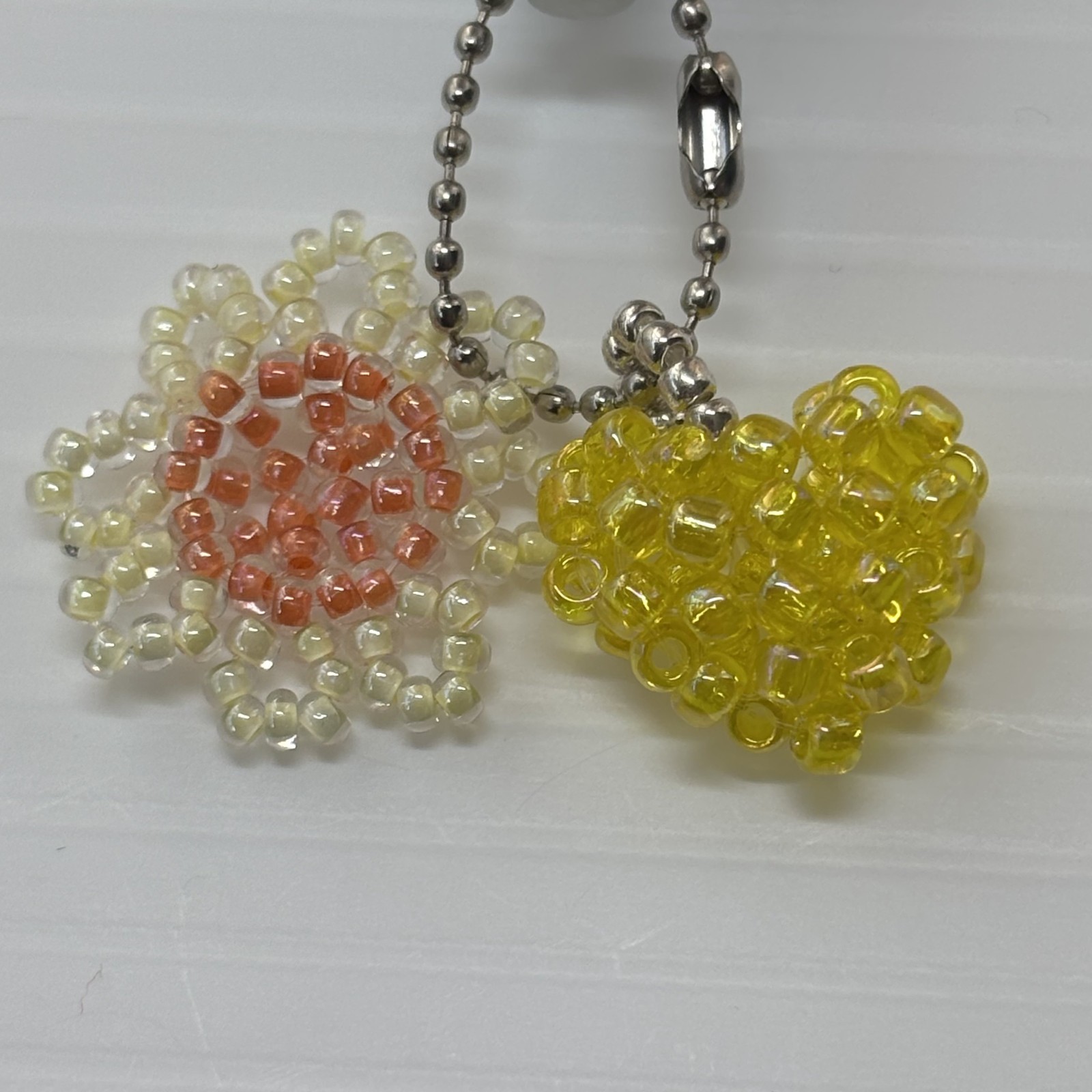 Cremation Ashes Keychain – Cremation Keepsake(Yellow flower and heart)