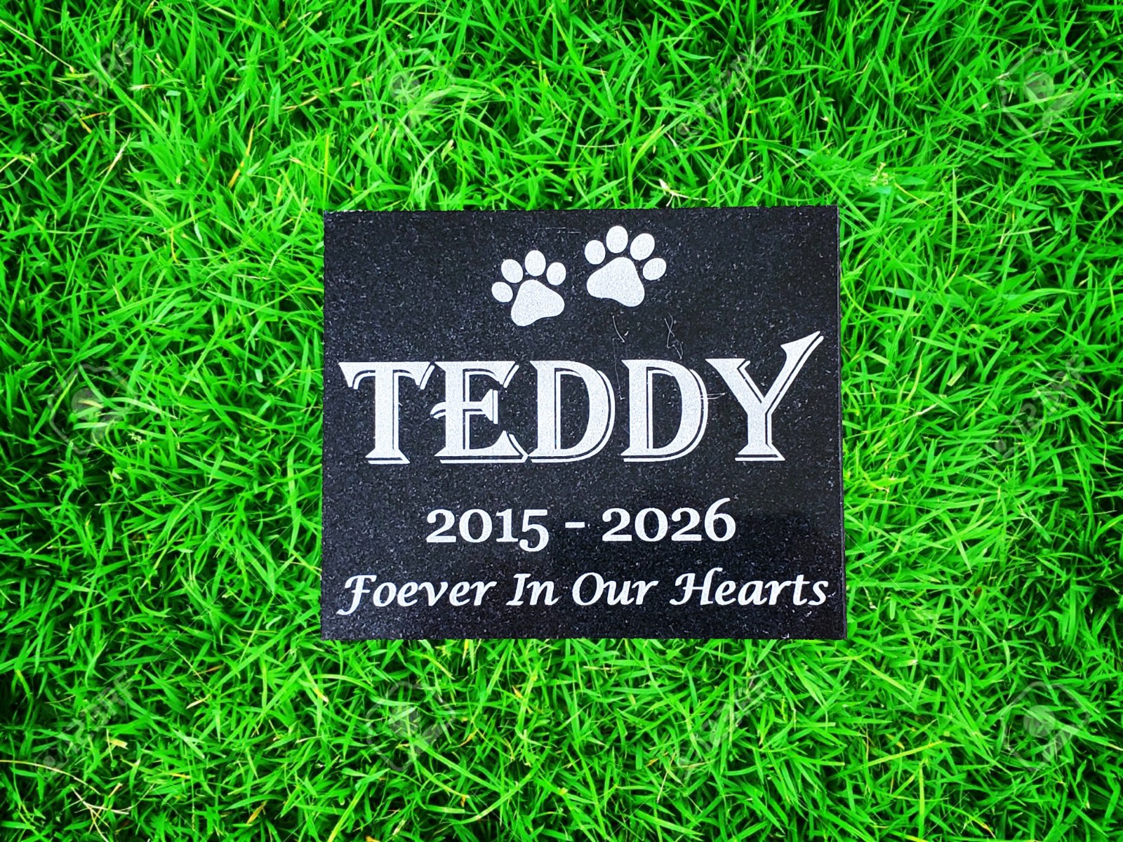 Granite Dog Cat Pet Loss Memorial Burial Grave Stone Garden Headstone Marker A8