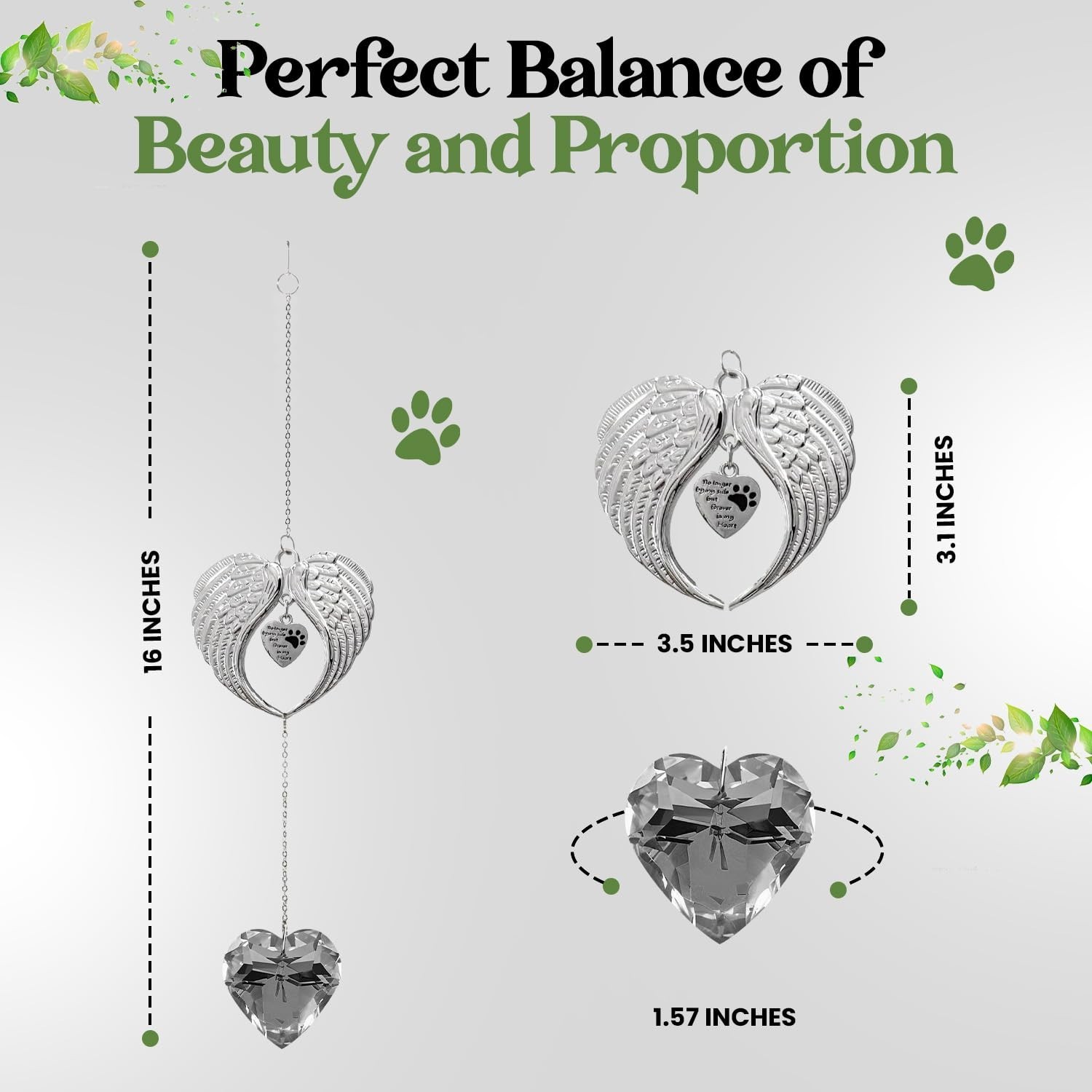 Memorial Sympathy Gift Box for Dog Loss – Pet Memorial Clear Crystal Heart Gr…