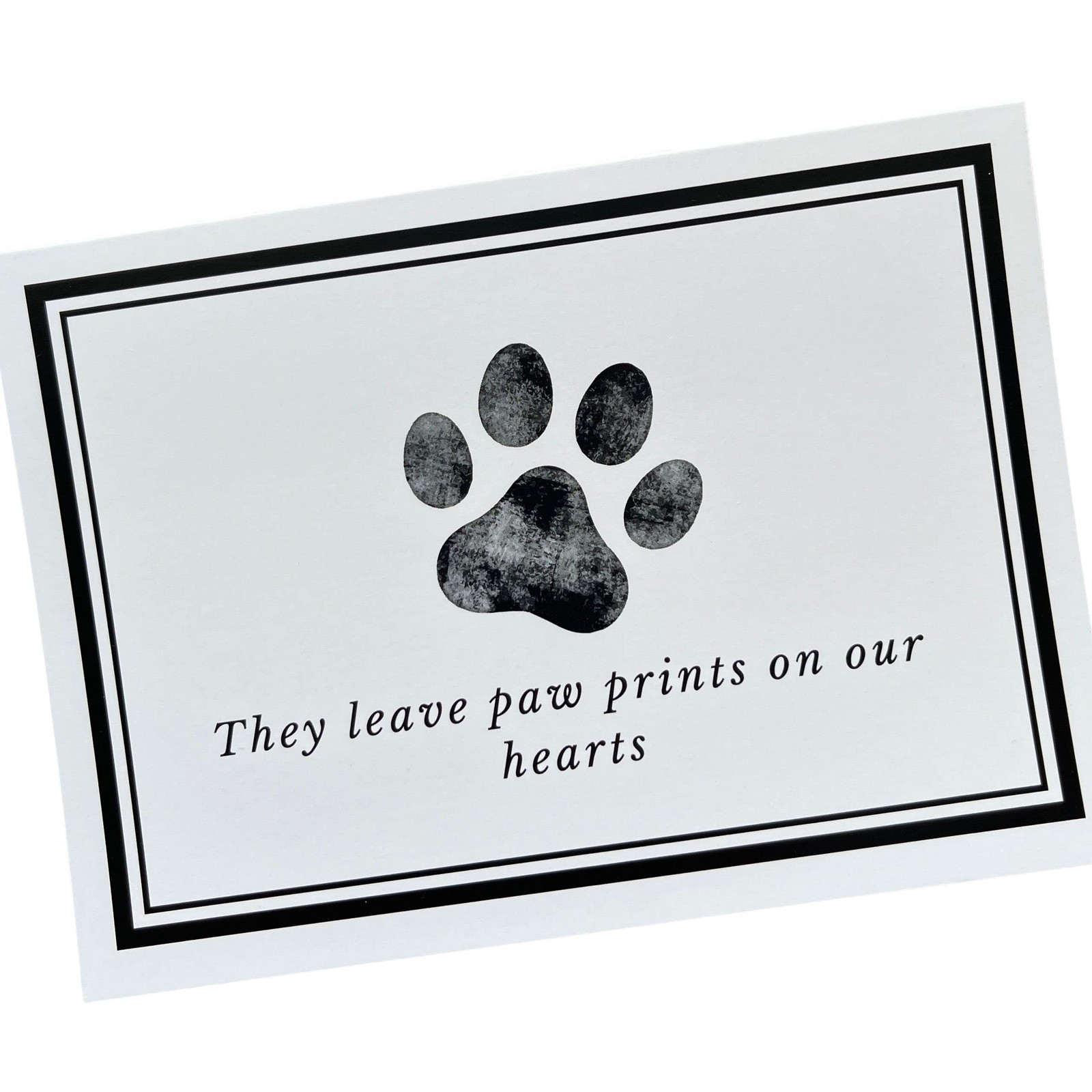 Pet Sympathy Cards for Dogs and Cats – 16 Paw Print Pet Sympathy Cards with E…