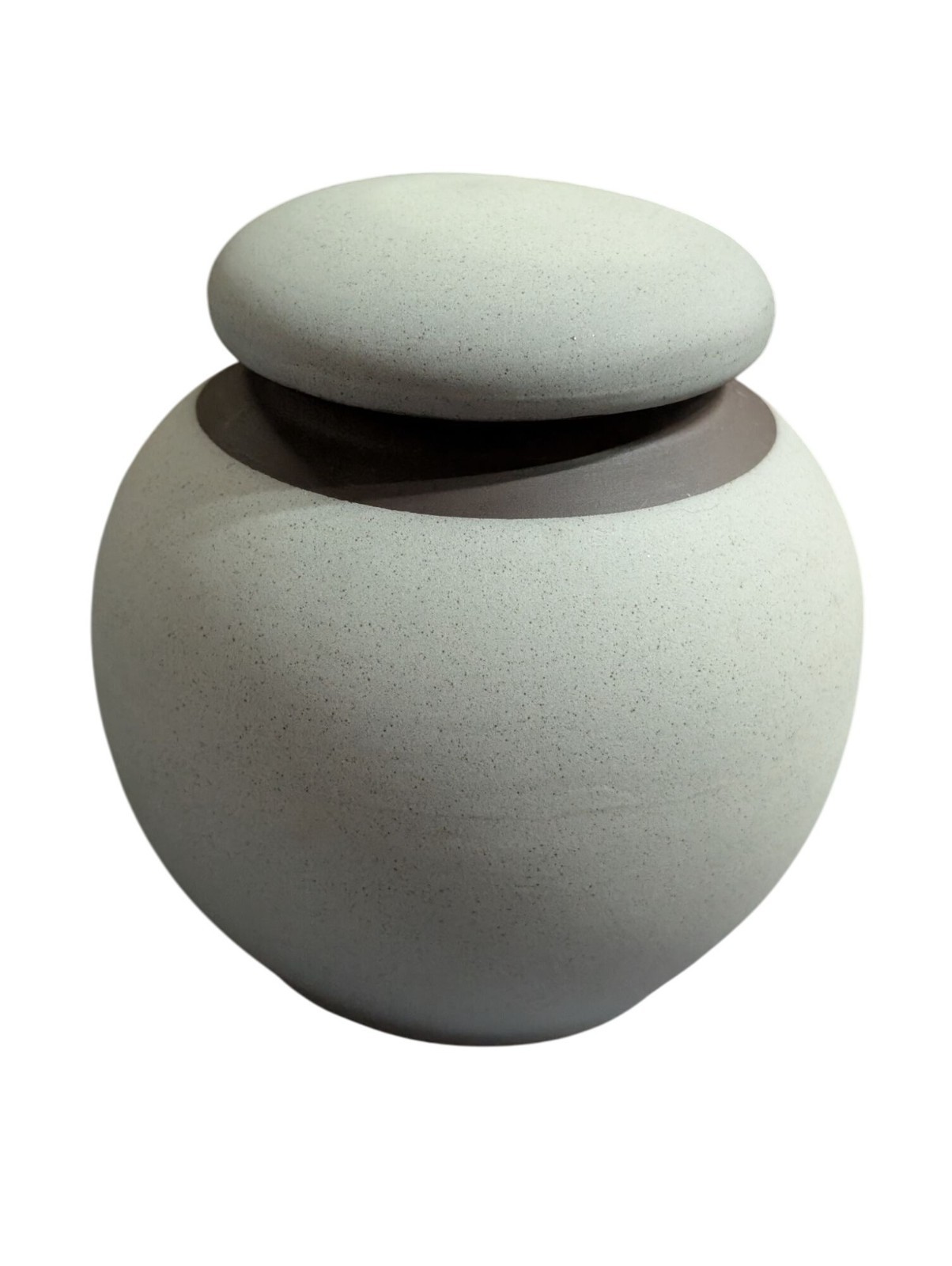 Pet Paw Memorial Ceramic Cremation Urn Soft Gray & Brown Stone Finish NWOT