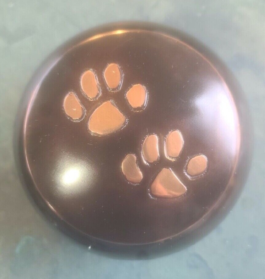 5″ Copper Paw Print Jar / Pot Style Pet Urn