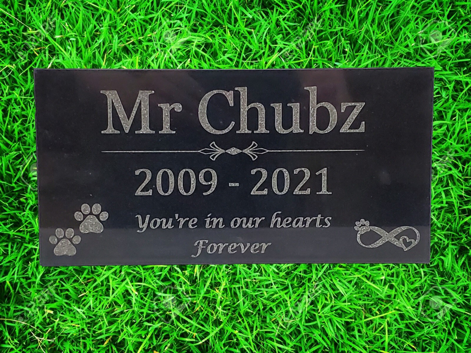 6×12 Granite pet memorial grave head stone marker cat dog chicken rabbit gift t1