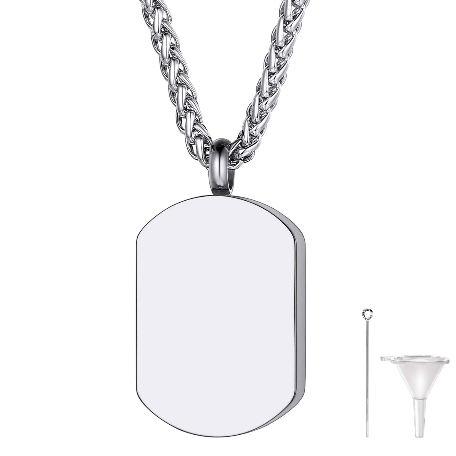 Military Dog Tag Cremation Jewelry For Ashes Human Pets Stainless Steel Urn N…