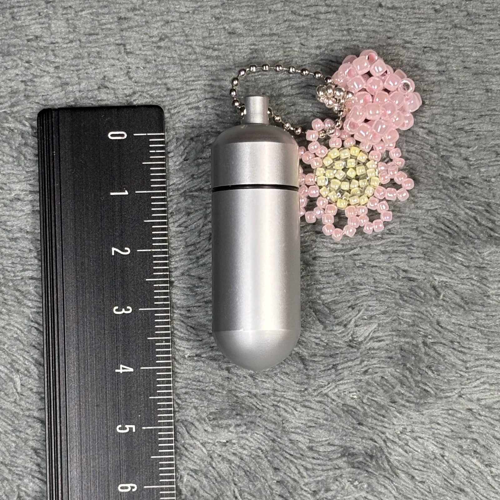 Cremation Ashes Keychain – Cremation Keepsake(pink flowers and pink heart)