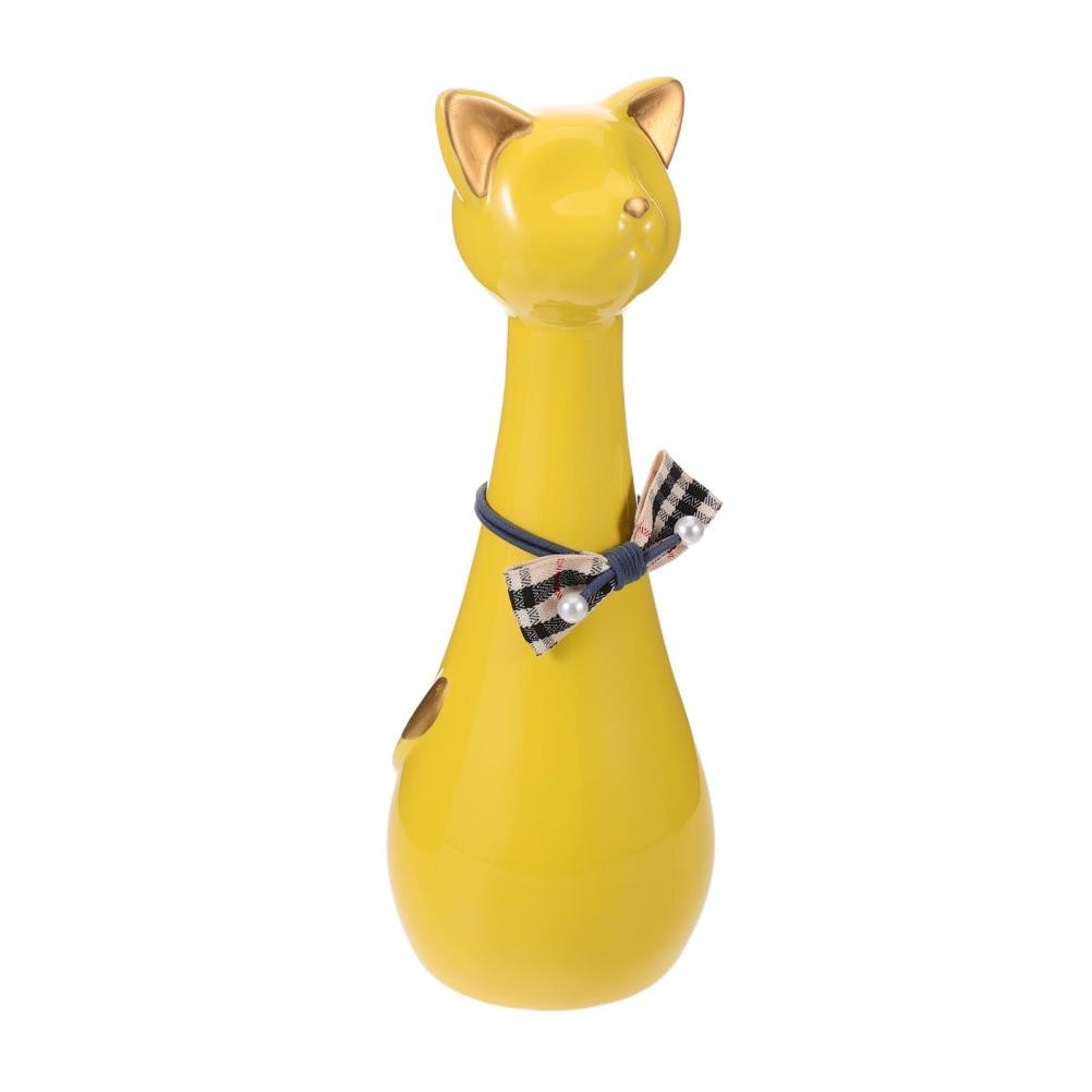 Small Yellow Ceramic Dog Memorial Urn with Leakproof Lid Pet Ashes Keepsake Box