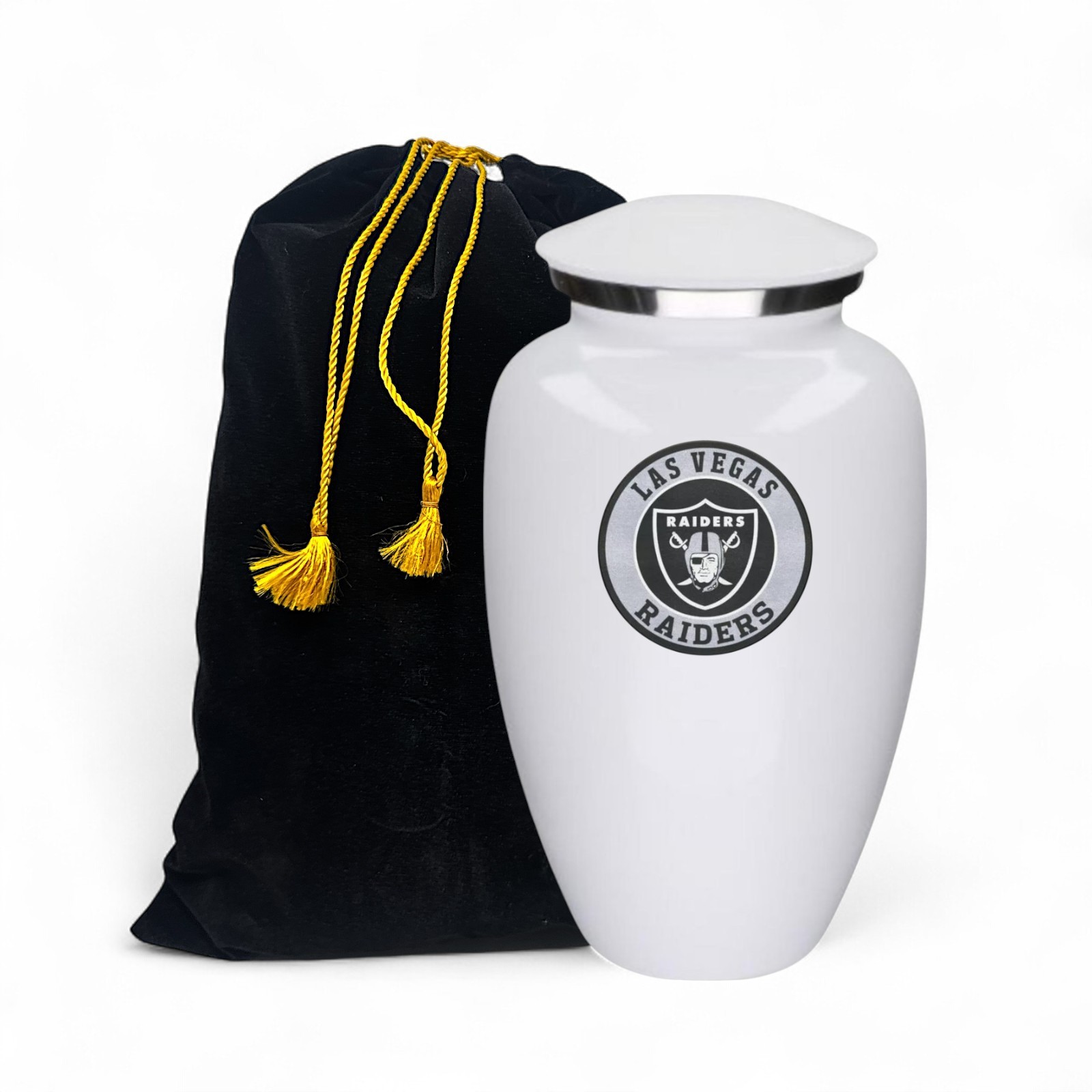 Las Vegas Football Theme Large Aluminum Cremation Urn Adult Human Ashes w/Bag
