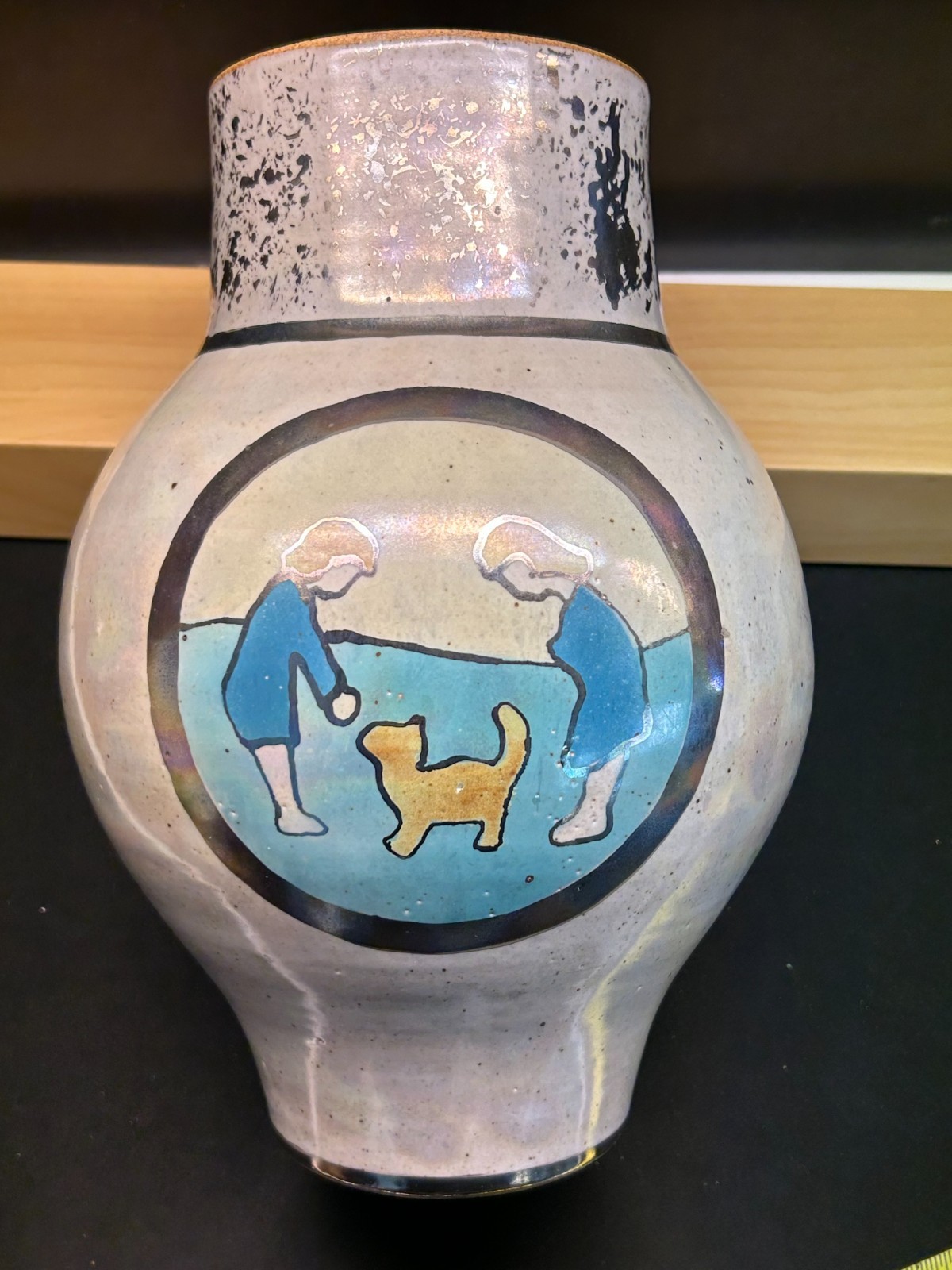 🔥Large Cremation Urn in Stoneware Pottery for Pet or Humans- Signed by Artist