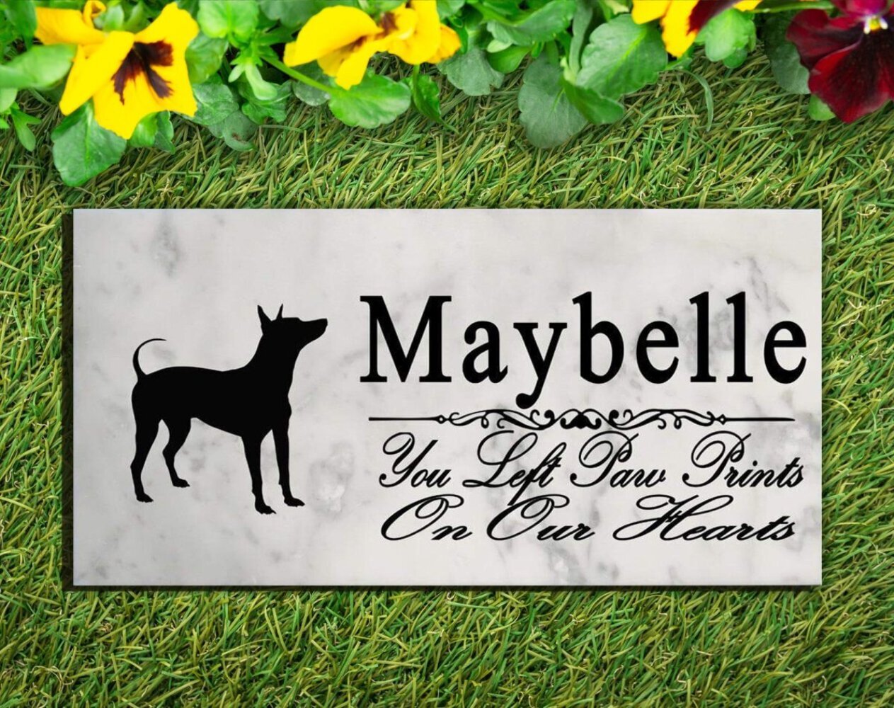 Hairless Terrier Memorial Stone Personalized Garden Plaque Grave Marker Outdoor