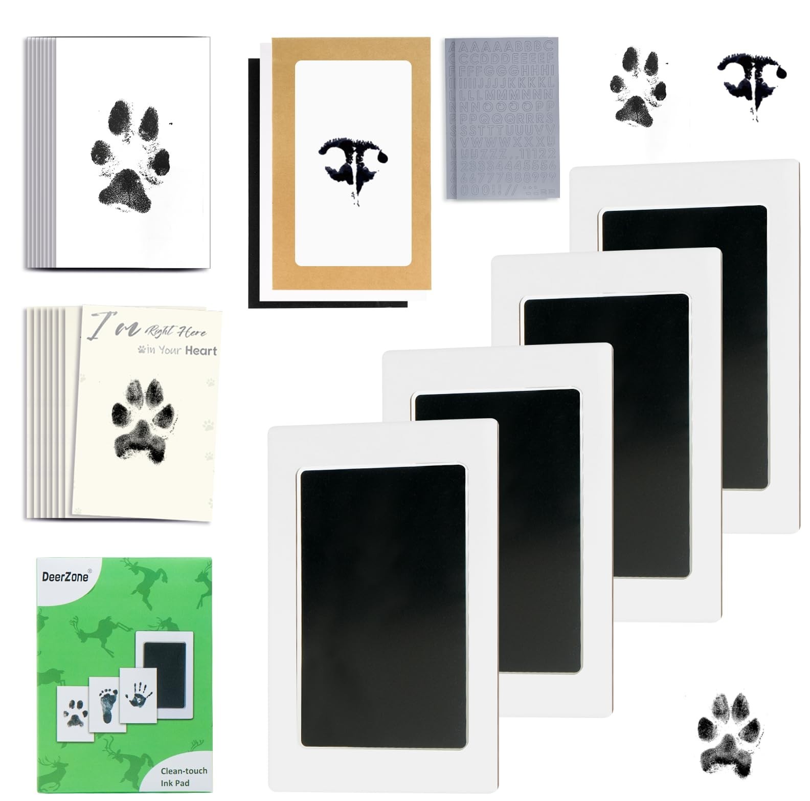 Inkless Paw Print Kit,Dog Paw Print Kit,Dog Nose Print Kit,Clean Touch Ink Pa…