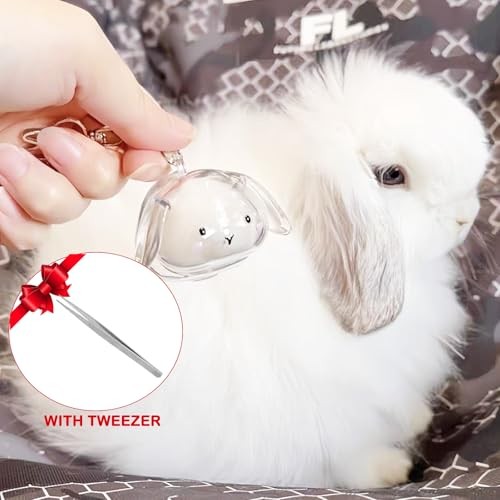 Rabbit Fur Keepsake Keychain Pet Memorial Bunny Lover Gift
