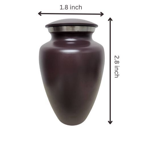 Metal Mini Cremation Urn Keepsake with Velvet Bag for Pet Human