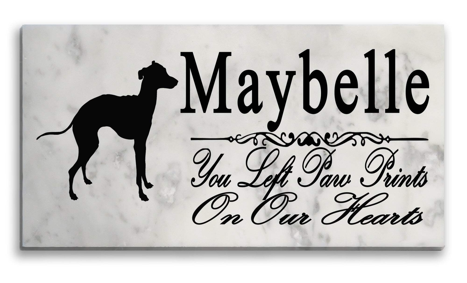 Italian Greyhound Memorial Stone Personalized Dog Garden Rock Grave Marker Outdo