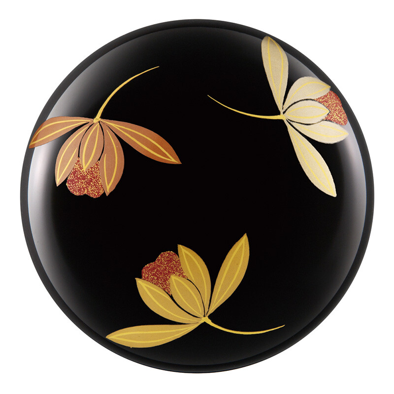 Makie Awase Orchid Small Keepsake Urn for Human Ashes Lacquer decoration