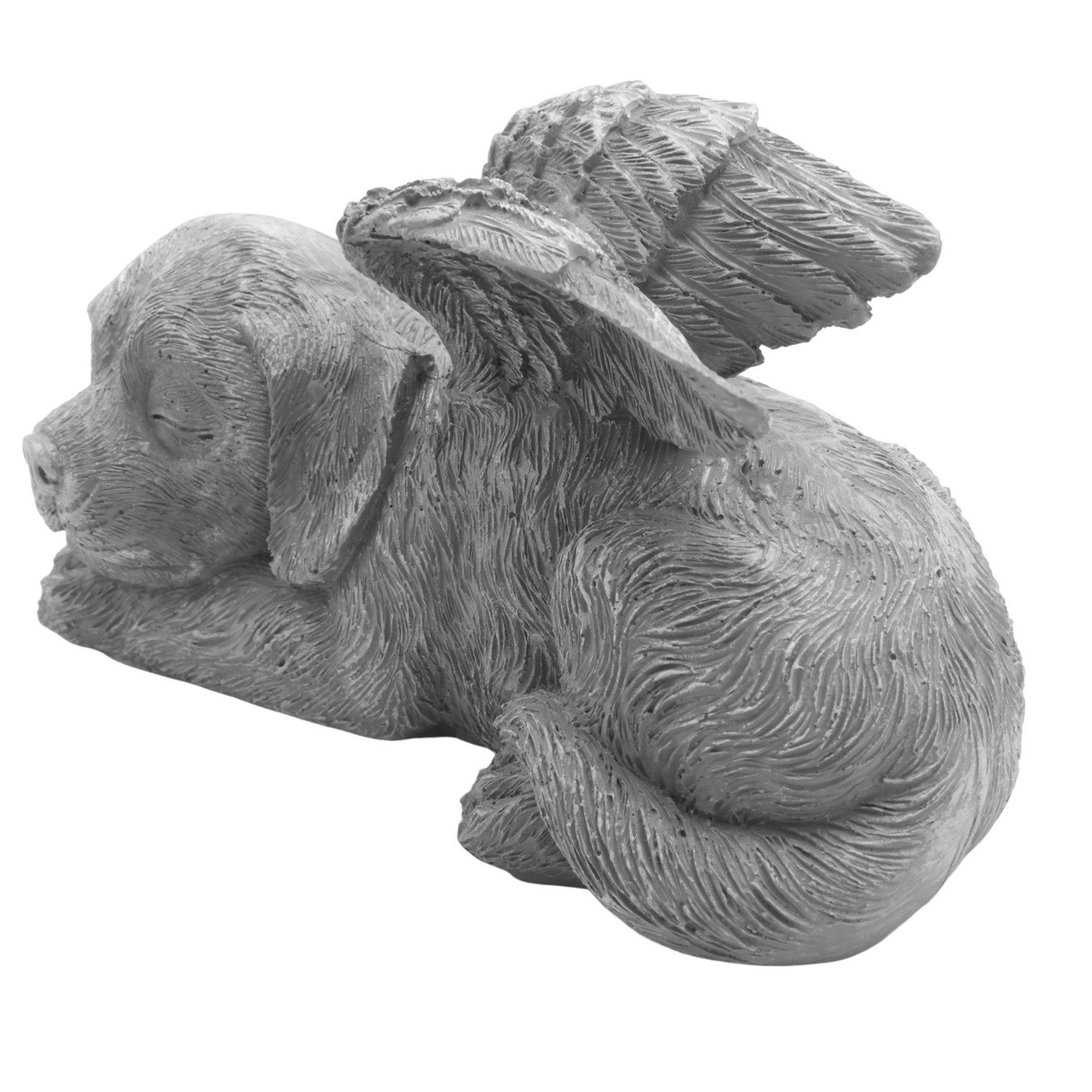 Dog Angel Pet Memorial Tombstone Marking Statue, Resin, Stone Finish I3L48695