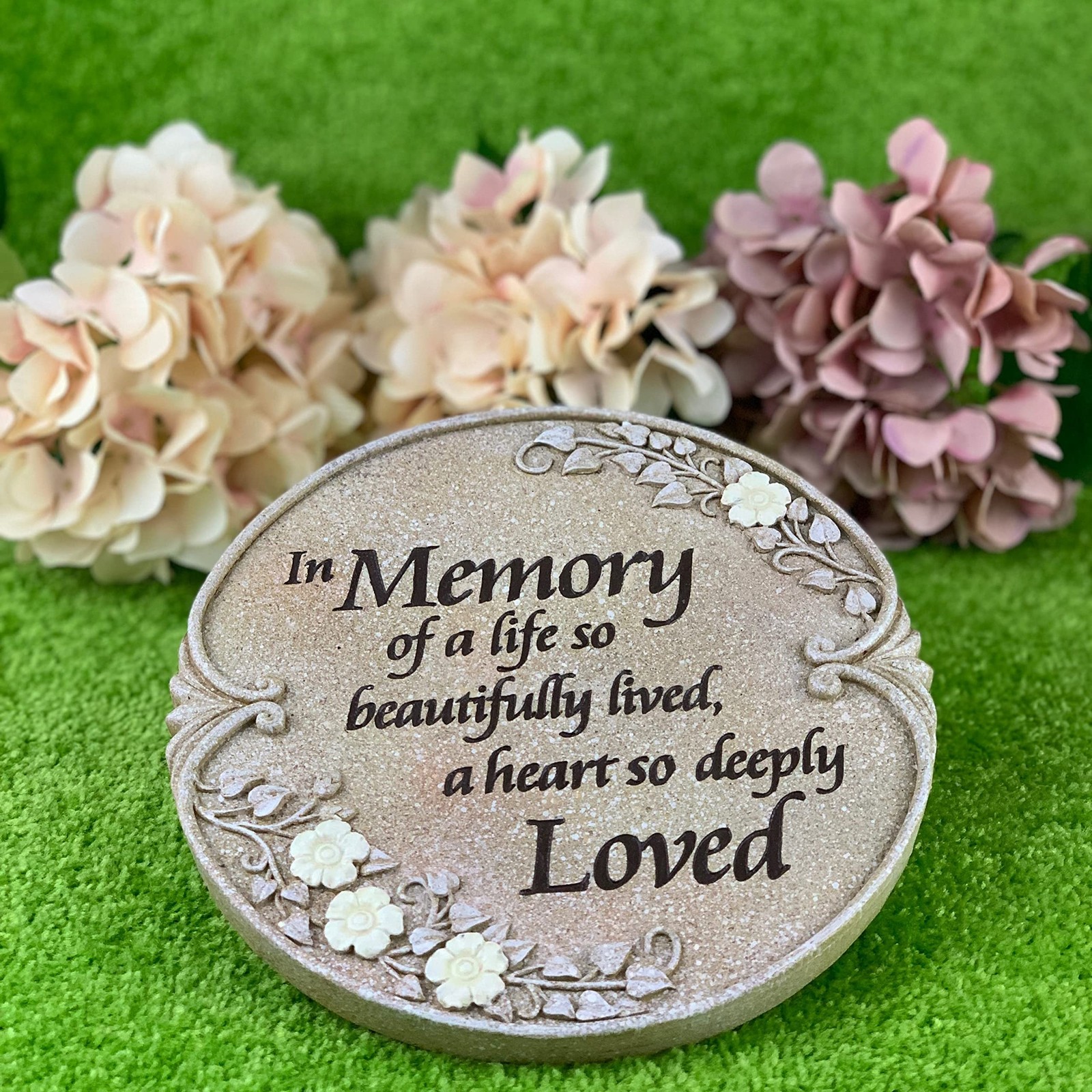 Luminous Memorial Stone – Memorial Stepping Stone – in Memory of Loved One Gi…