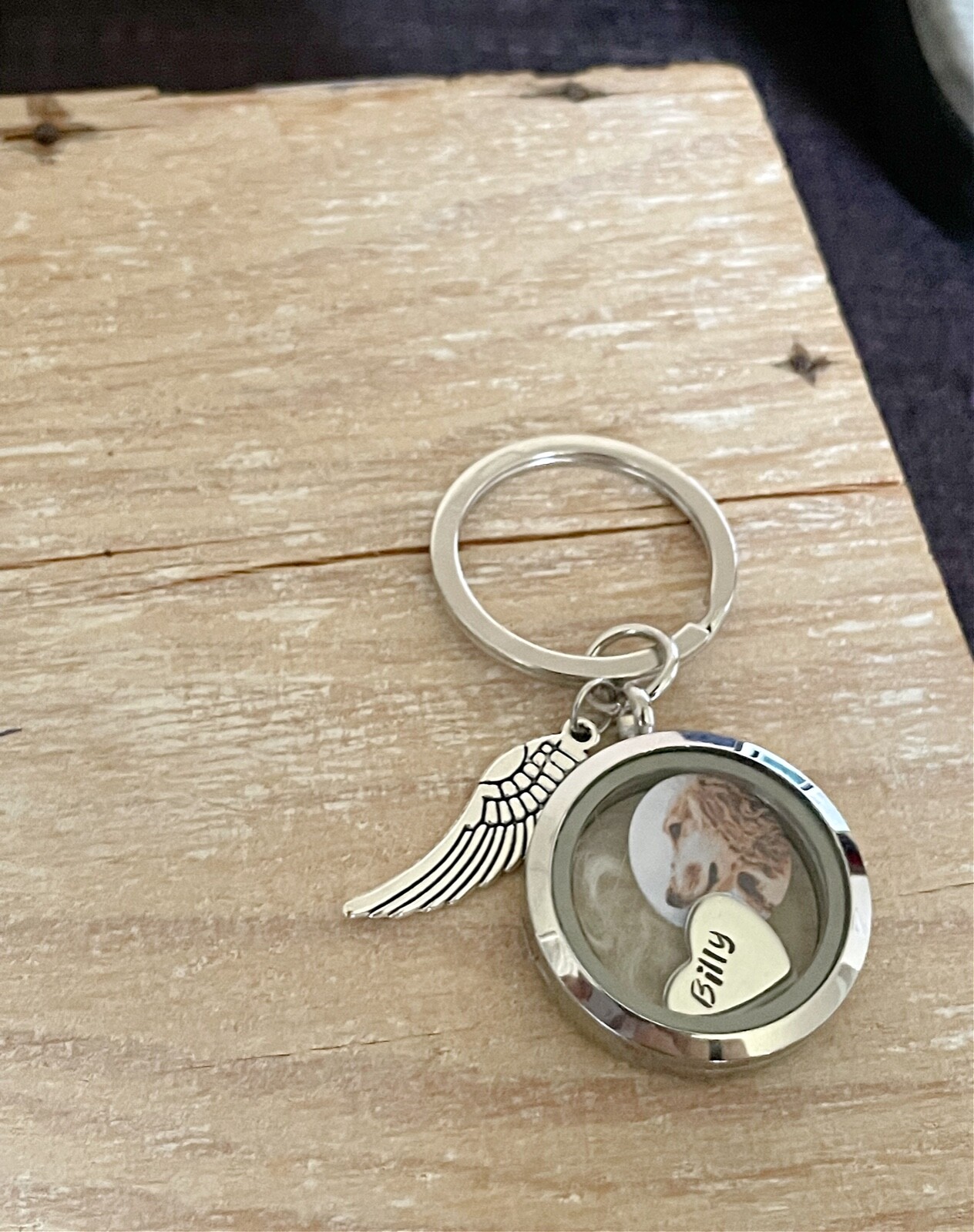 Pet Memorial Keyring, Pet Hair Keepsake, Memorial Jewelry, Pet Fur Keychain