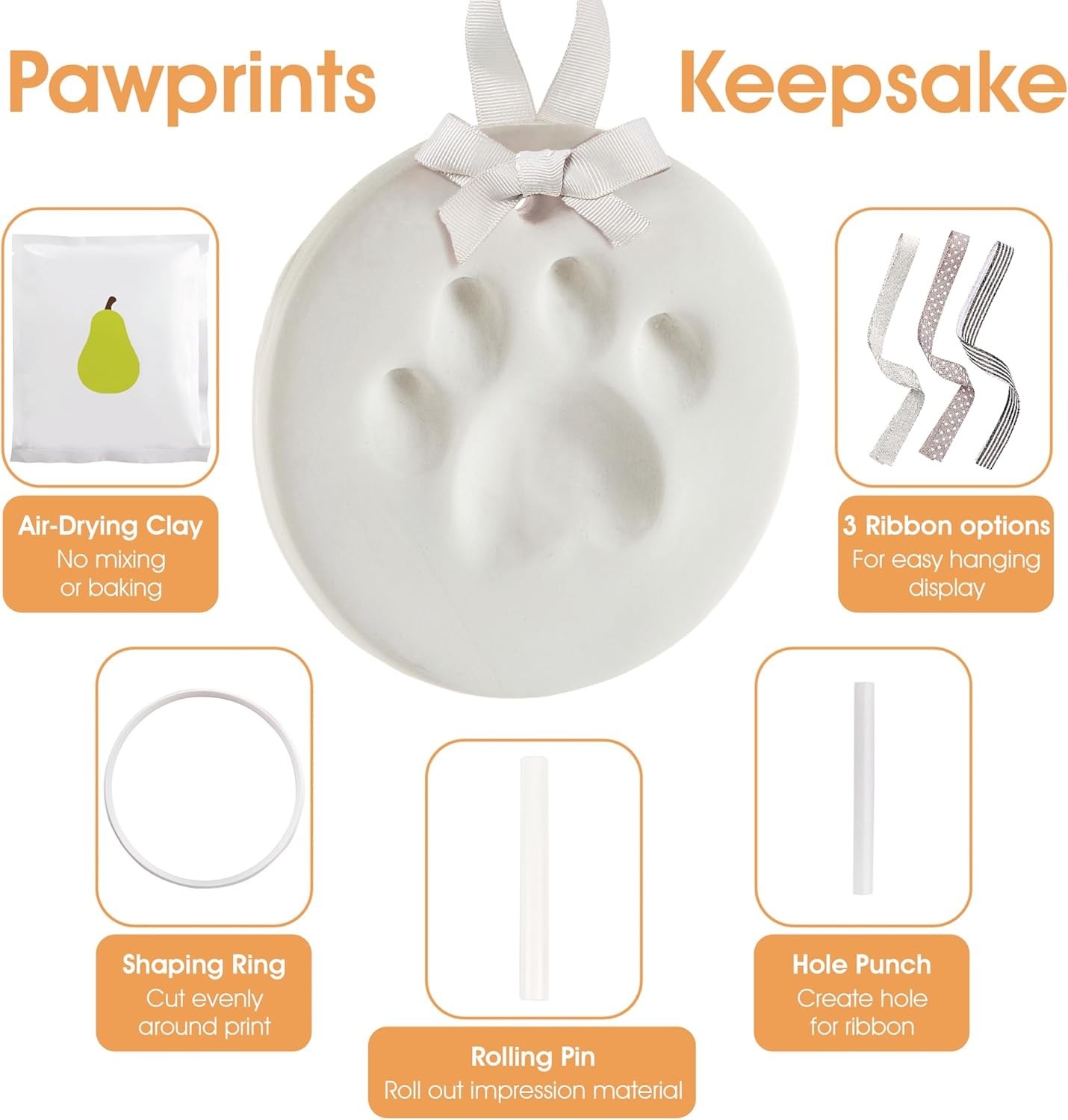 Personalized Paw Print Keepsake Kit for Beloved Pets – Tribute & Memorial