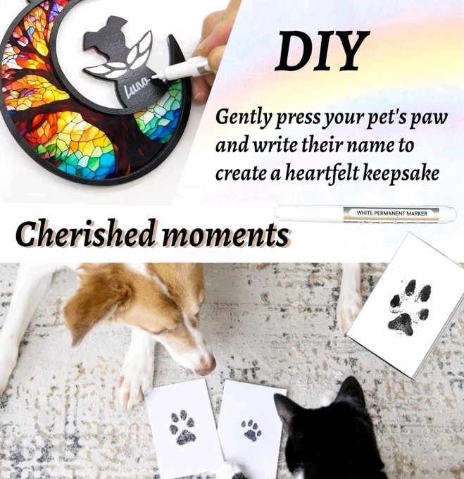 Dog Memorial Gifts for Loss of Dog, Black Dog Angel Memorial Suncatcher