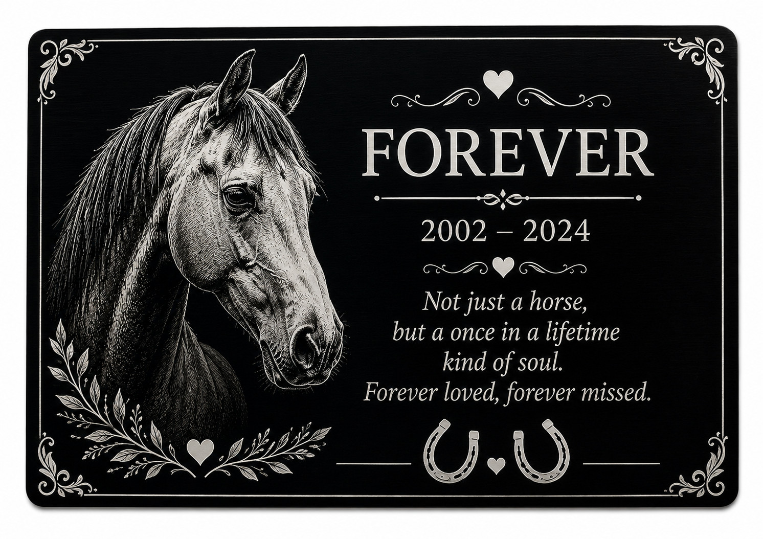 Personalised Pet Memorial Plaque Custom Photo Engraved Aluminium Dog Cat Horse