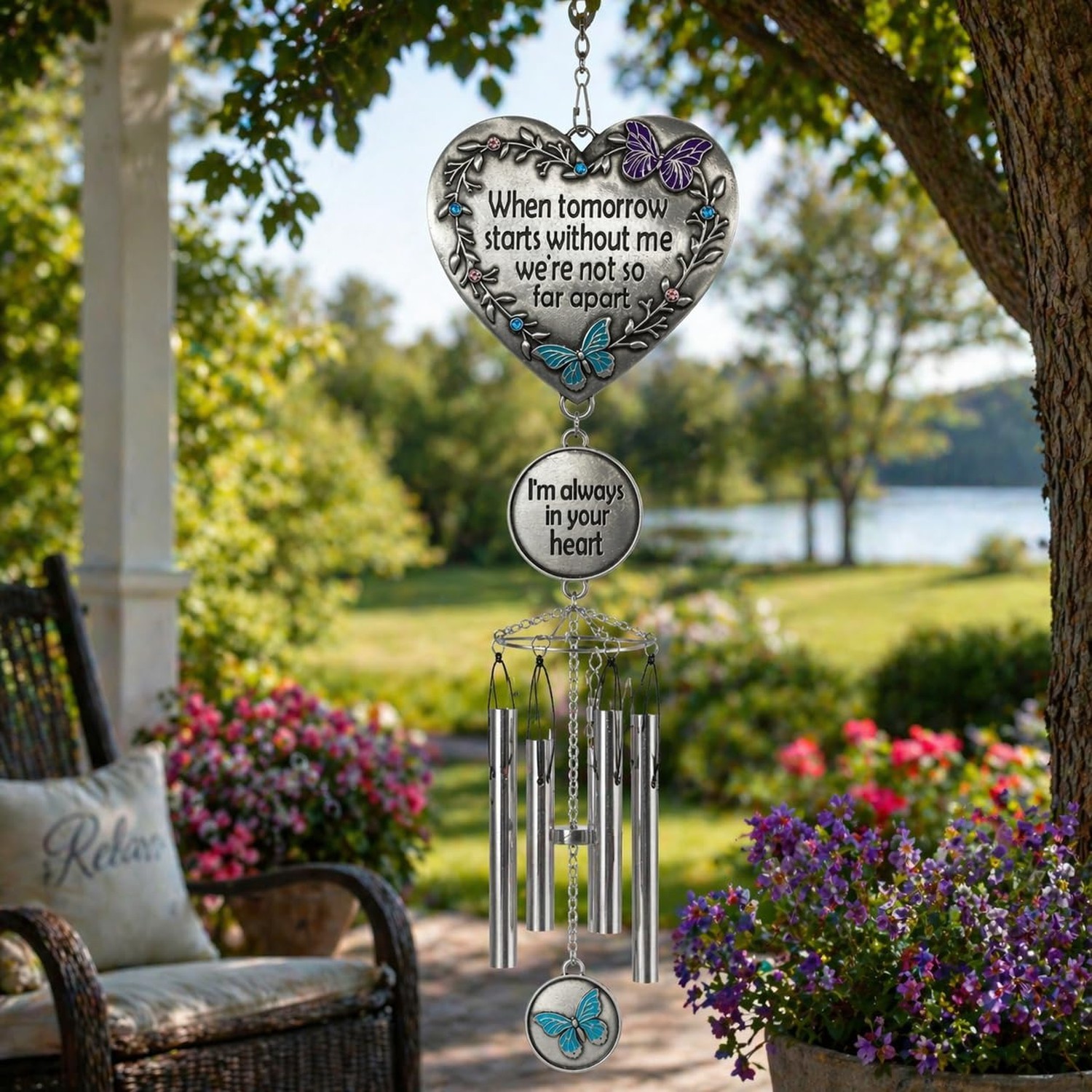 Memorial Wind Chimes Condolence – When Tomorrow Starts Without Me I’m Always …