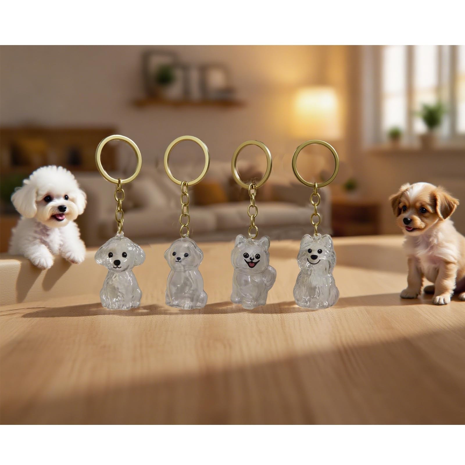 4 Pack Dog Hair Keychain | Set for pet Keepsake Bottle to Preserve Fur | Mem…