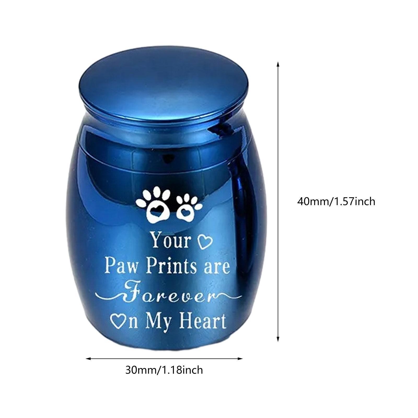 Pet Ash Urn Petite Dog Urn for Ash Souvenir Aluminum Alloy Container Cremation