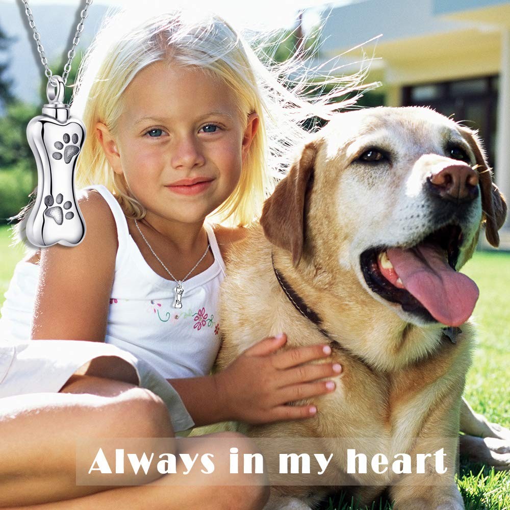 Aniu Dog Cremation Jewelry For Ashes 925 Sterling Silver Urn Necklace For Women