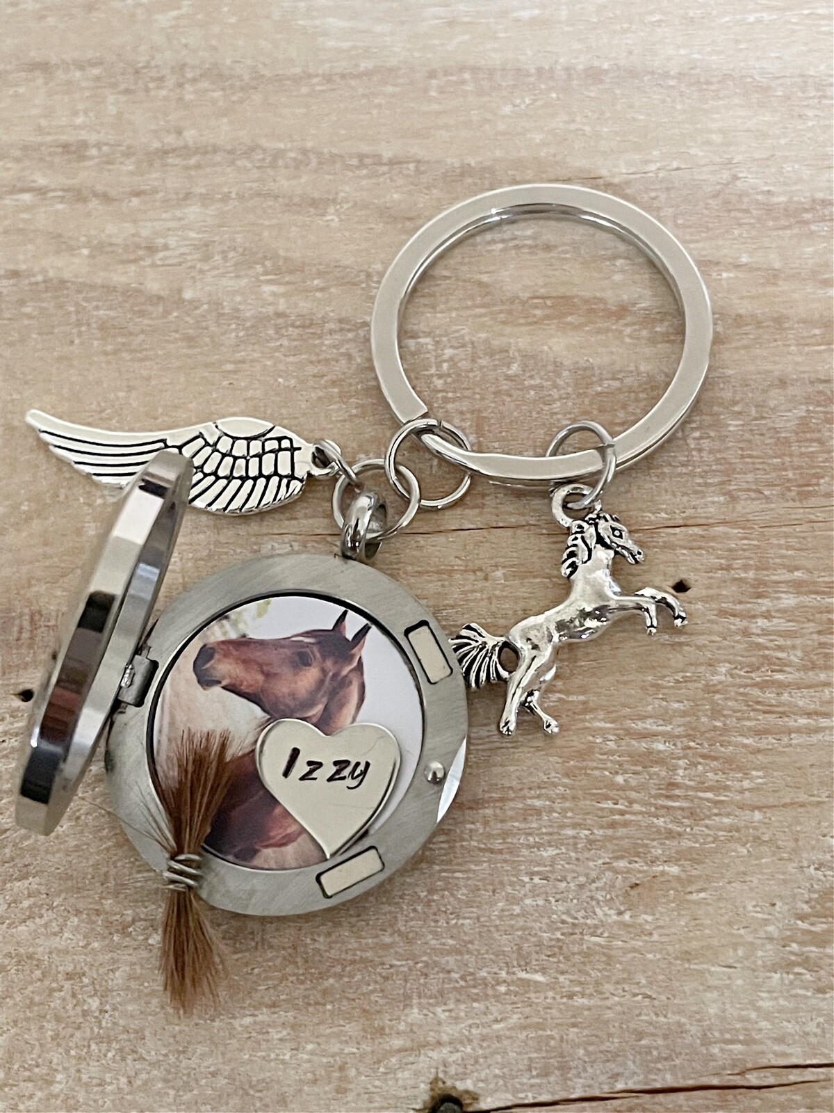 Horse Hair Keepsake, Horse Hair Keychain, Horse Memorial Gift, Horse Jewelry