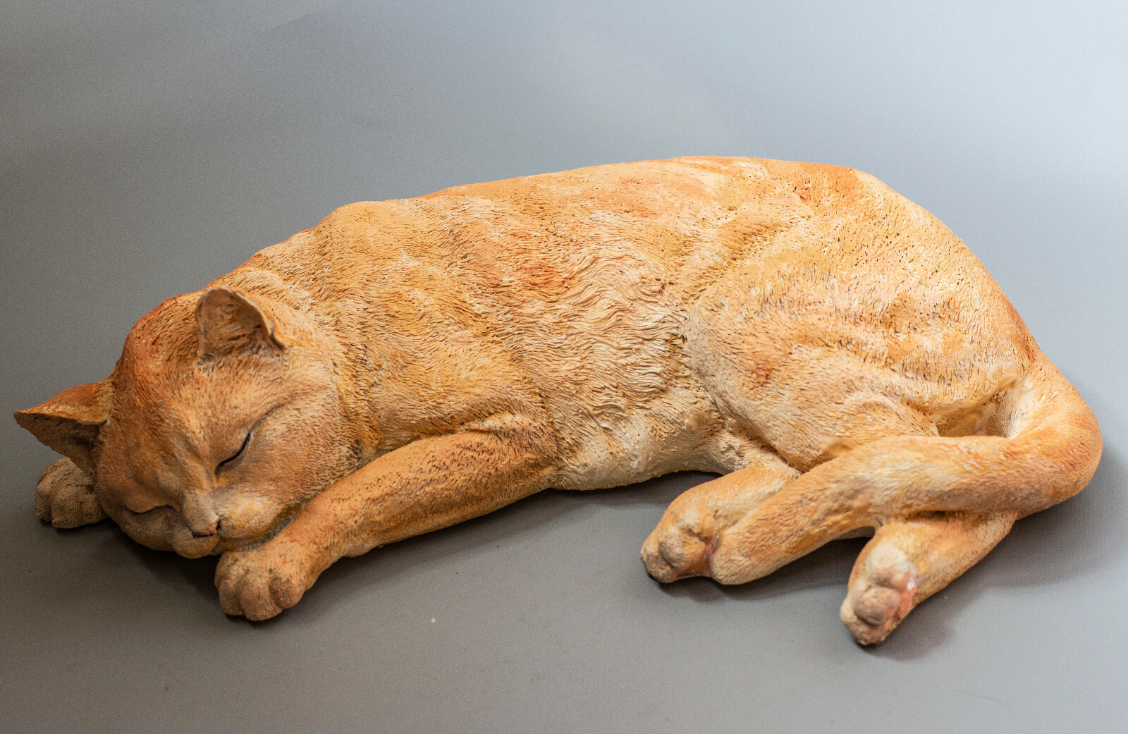 Cremation Urn Cat Ashes Orange Pet Memorial Keepsake Statue Animal Sympathy Gift