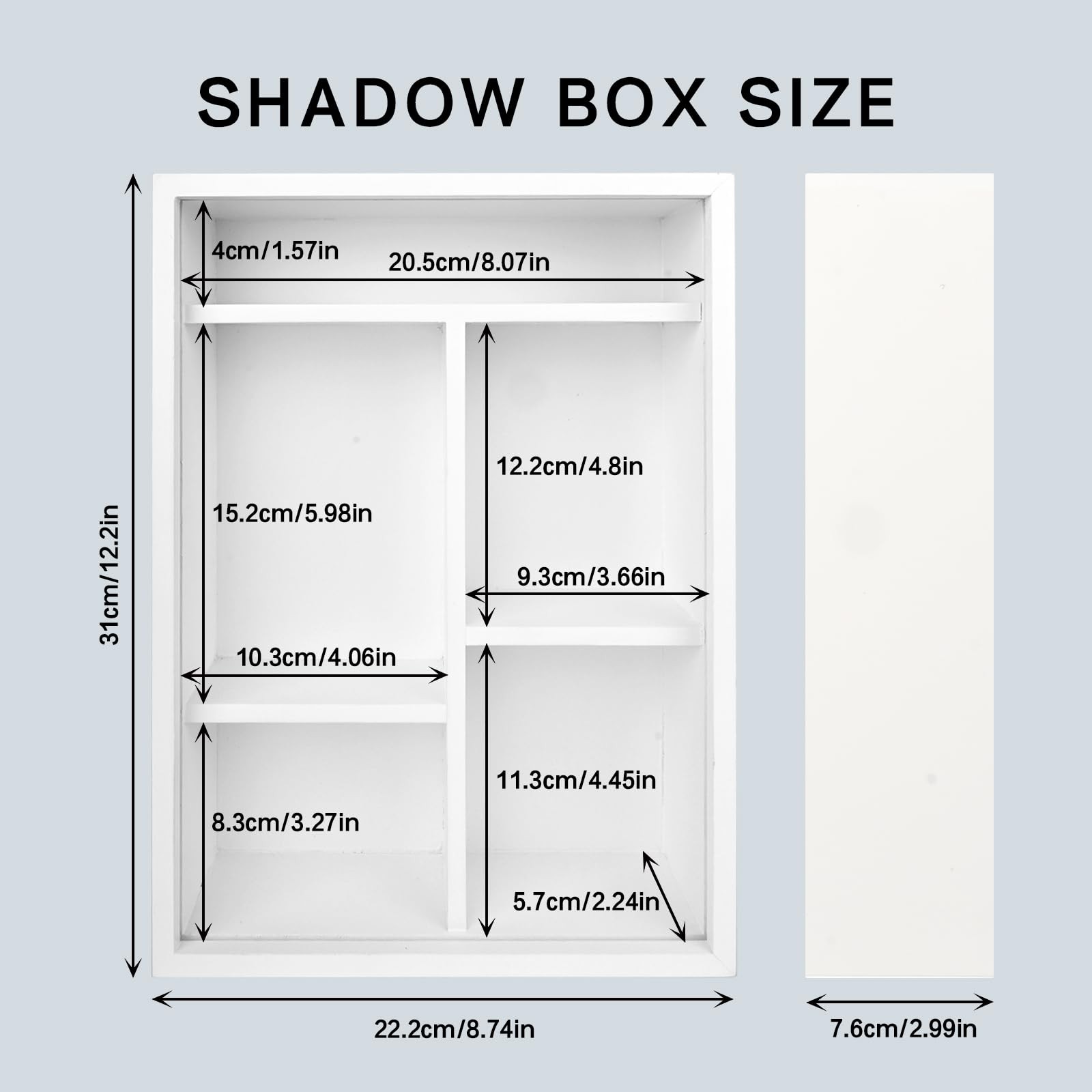 Pet Memorial Shadow Box with Shelves for Loss of Dog Cat Memorial Gifts 4X6 Pict