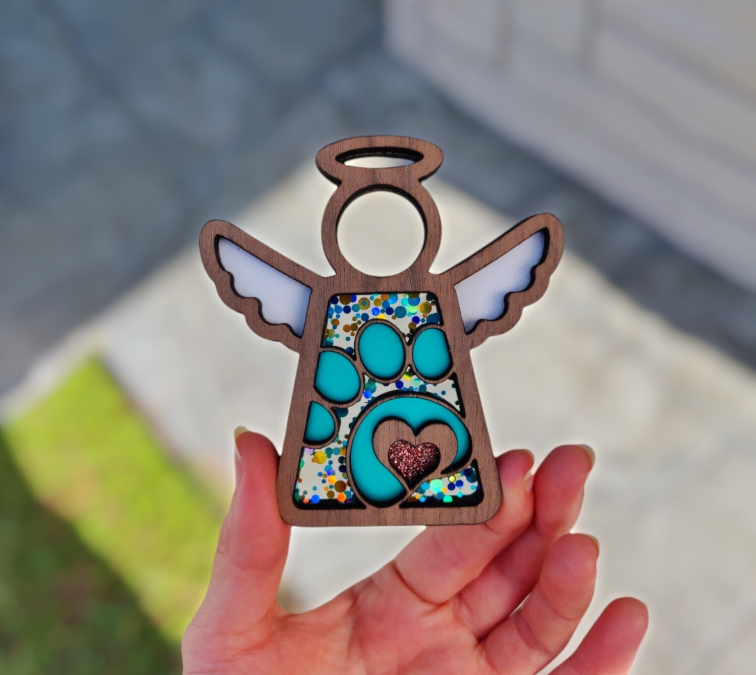 Angel Wing Dog Paw Memorial Ornament | Pet Memorial | Pet Loss