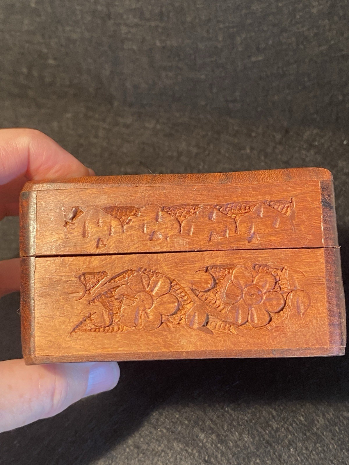 Cremation Urn For Ashes Small Wooden Pet Memorial Keepsake Box Trinket Brass