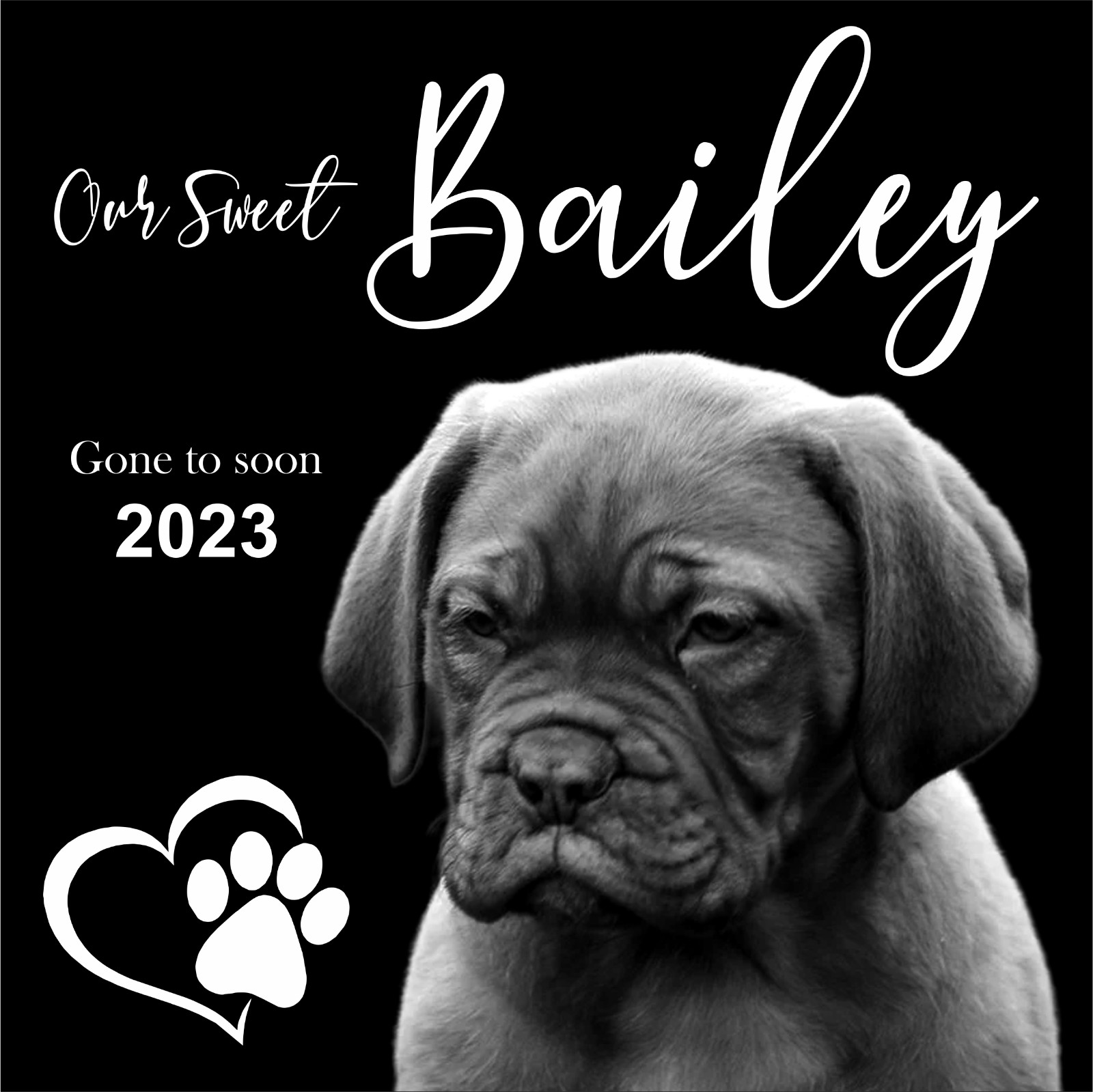 Personalized Pet Memorial Grave Marker Granite Plaque Human headstone dog 12×12