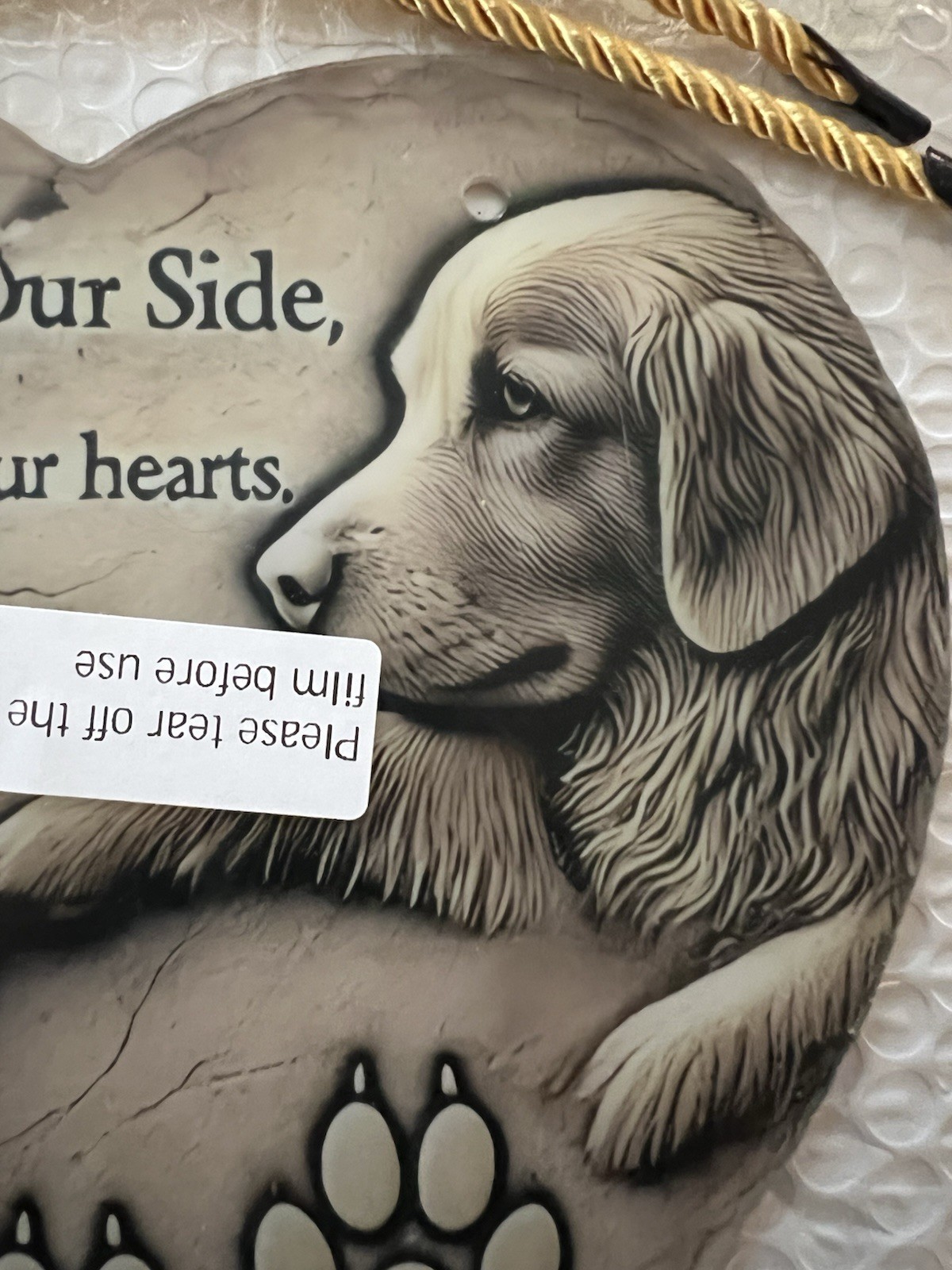 Pet Memorial Heart Shaped Acrylic Sun Catcher Wall Hanging Pet Loss Keepsake NIP