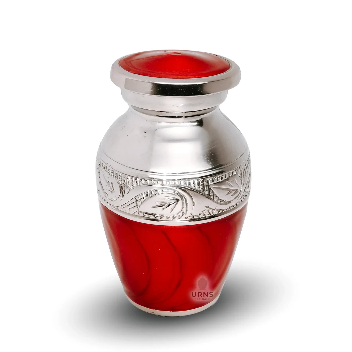 Crimson Serenity Keepsake Urn – Red Cremation Urn for Ashes
