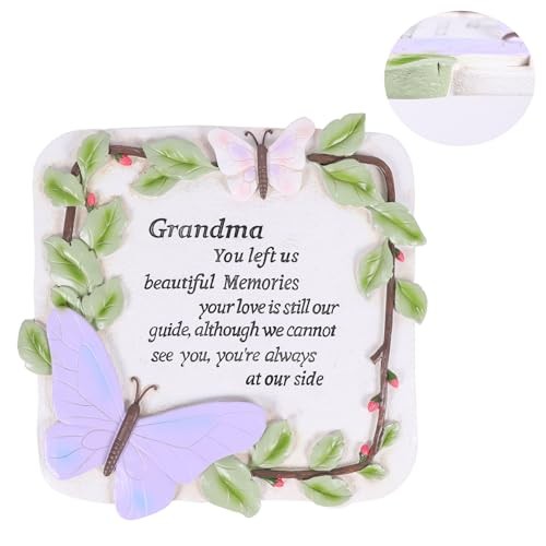 10 Inch Resin Memorial Garden Stone, Outdoor Decor, Sympathy Garden Grandma