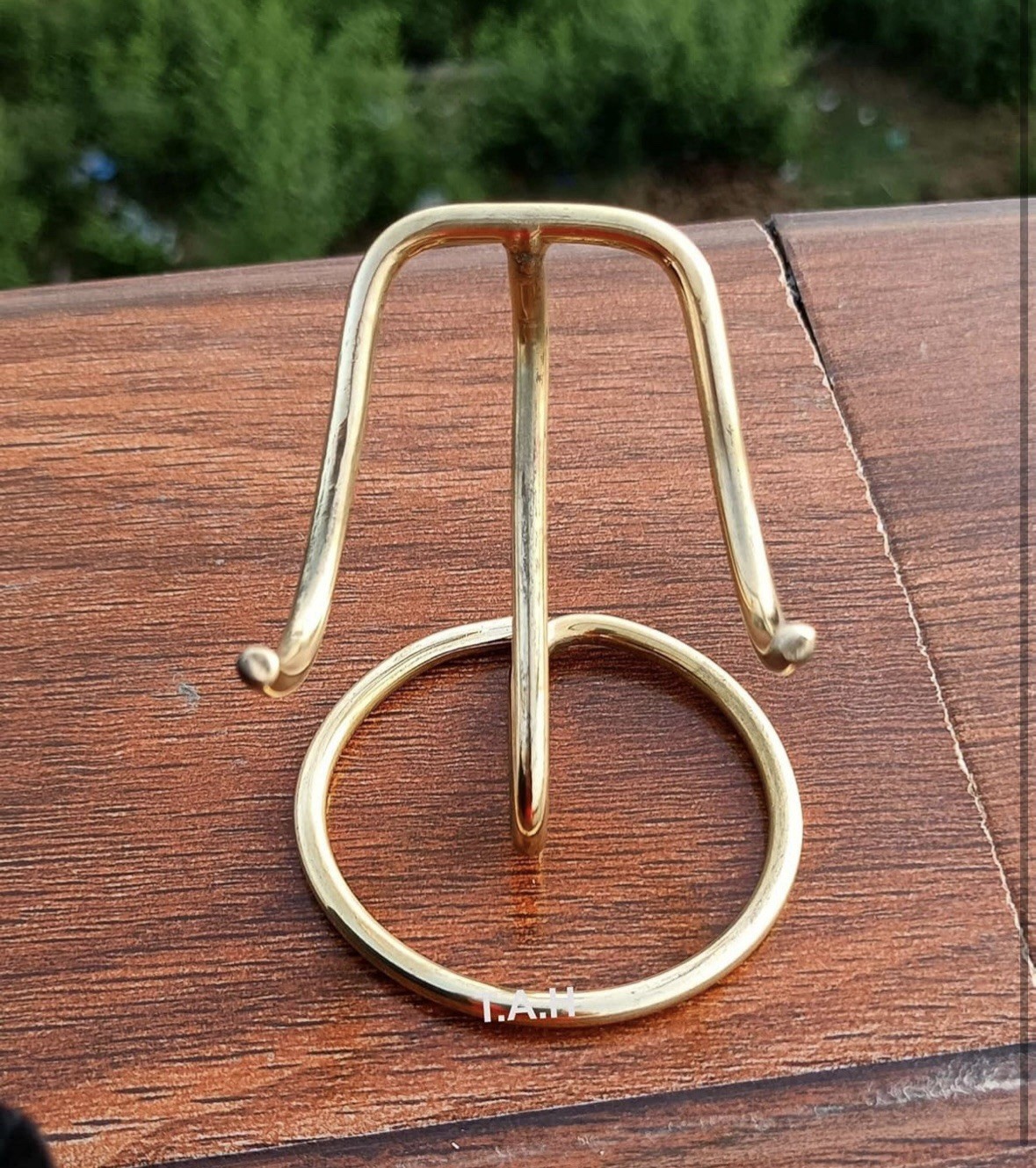 Set of 2 Red and Blue Heart Keepsake Mini Heart Cremation Urn with Brass Stand