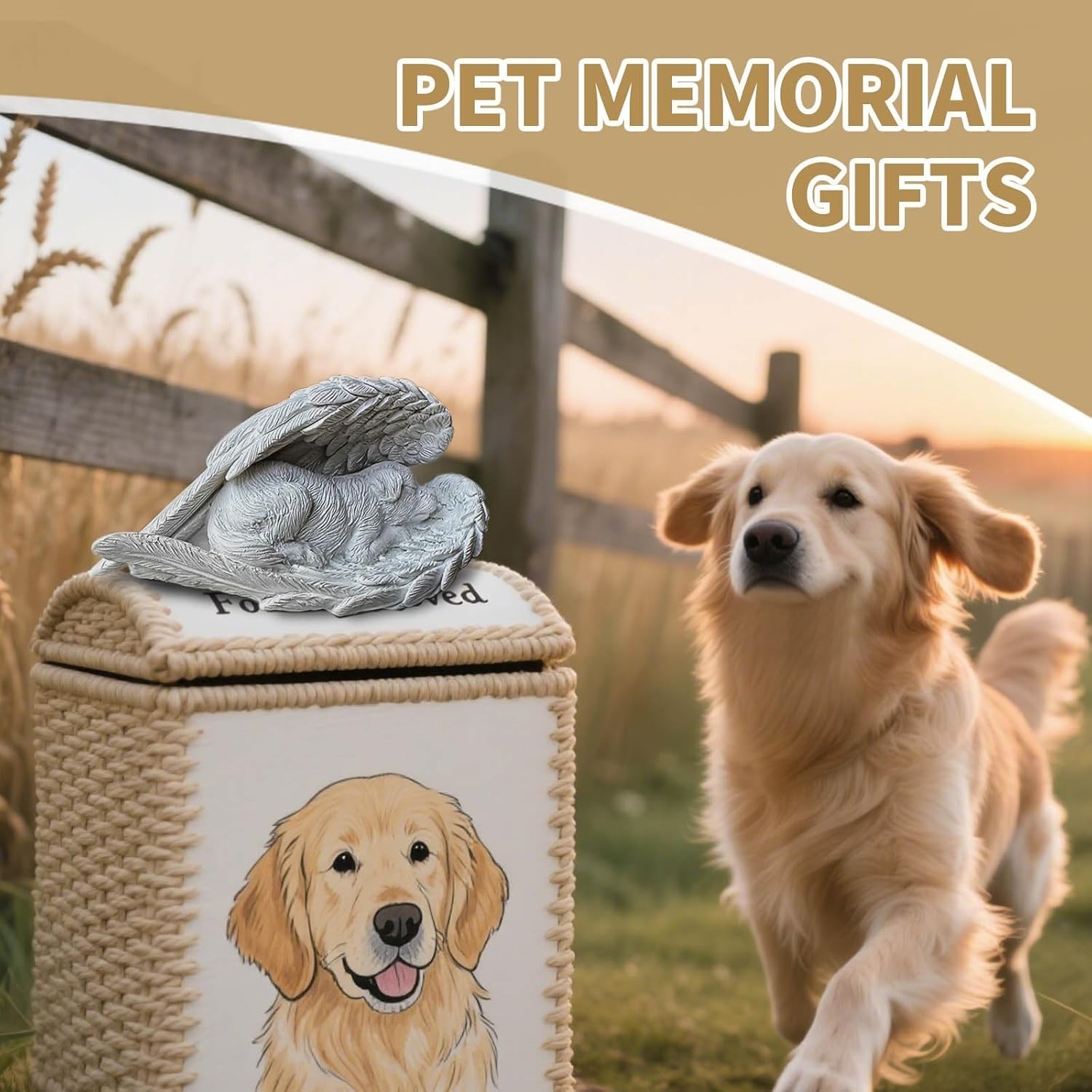 Dog Memorial Gifts for Loss of Dog Resin Pet Memorial Statue Guardian Angel