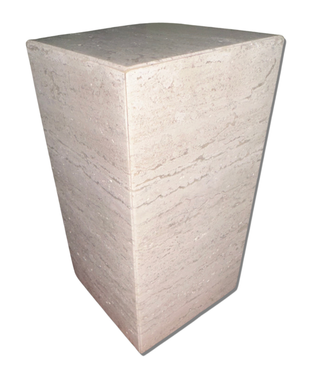 Natural light travertine marble rectangle pet urn memorial dog cremains handmade
