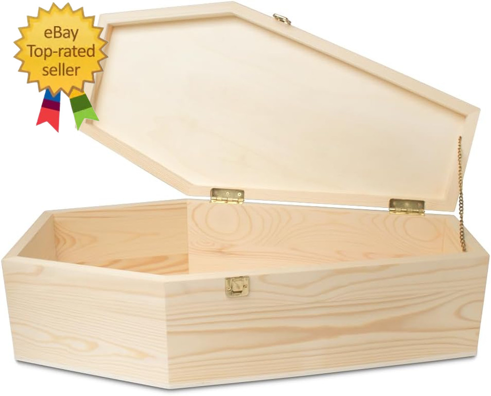 Pet Casket – 30″ Wooden Burial Box for Dogs and Cats, Strong and Safe Baltic Bir