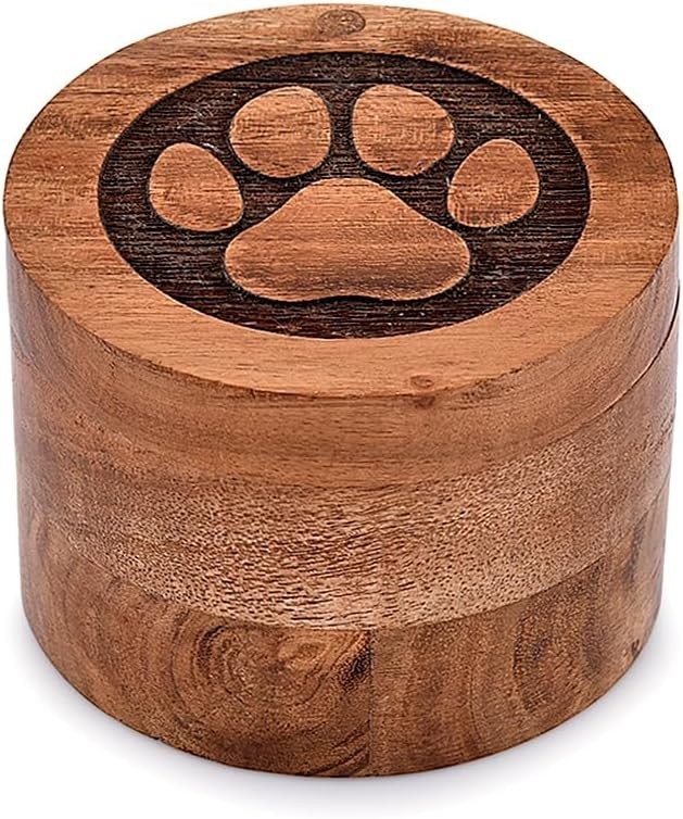 Elegant Portable Acacia Wood Pet Urn – Timeless Tribute for Cherished Memories