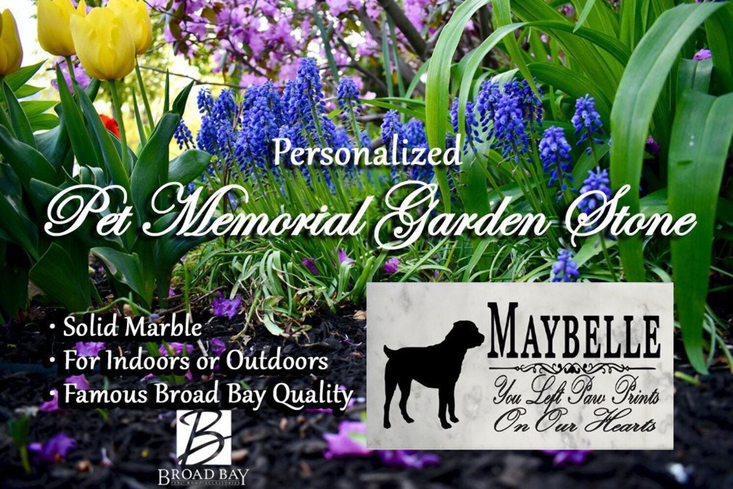 Rottweiler Memorial Stone Personalized Dog Garden Plaque Grave Marker Outdoor or