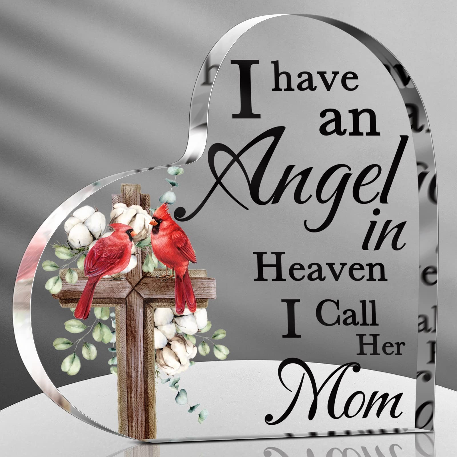 Karenhi 4 Inch Cardinal Memorial Gift for Loss of Mom, Sympathy Remembrance D…