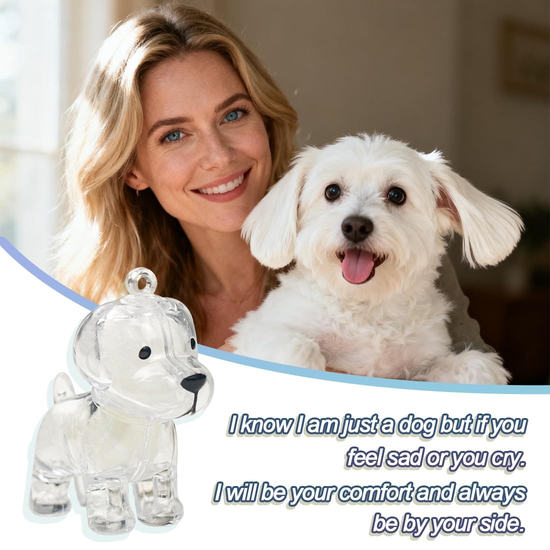 Dog Hair Keepsake，2 Pack Pet Hair Memorial Keepsake Pet Hair Keychain Keepsak…